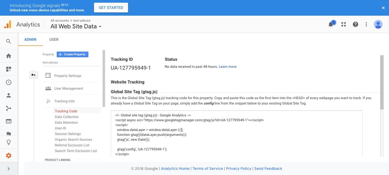 google analytics tracking code
