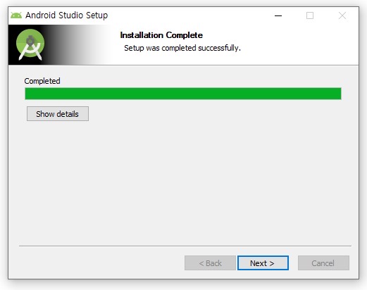 react-native development environment setting - Android studio installation complete