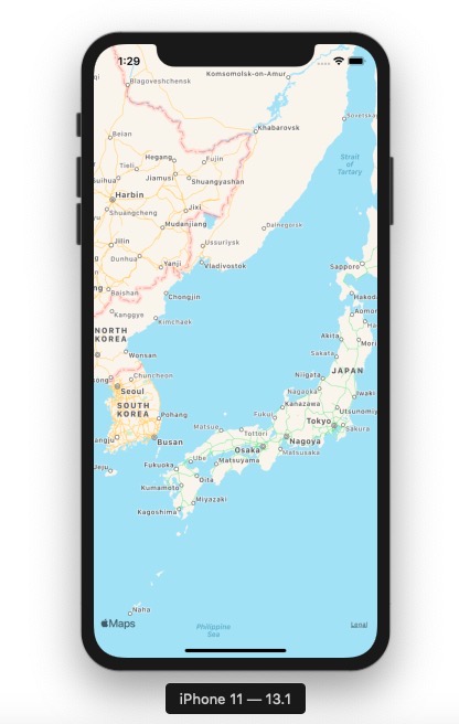 on React Native, display a map by react-native-maps - Apple map